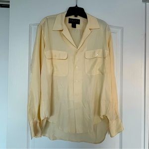 RALPH Ralph Lauren 100% silk cream button-down